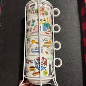 Grace Teaware Stackable 4 Mug Cities Set (Nyc, Miami, La, San Fran)